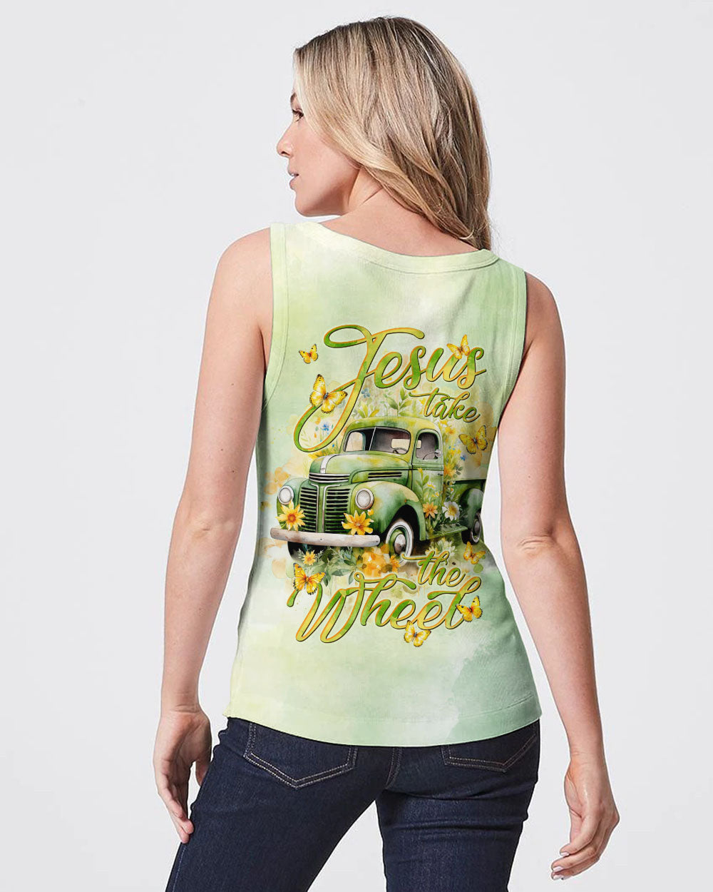 Jesus Take The Wheel Truck Flower Women's All Over Print Shirt - Tlnt2912233, easychoo.com