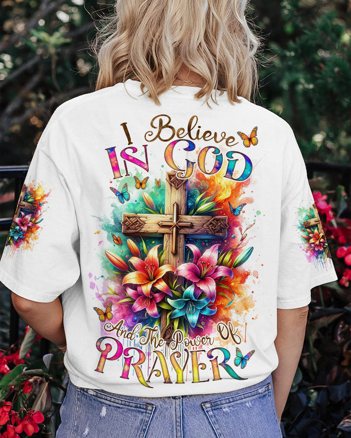 I Believe In God Lilies Women's All Over Print Shirt - Tlnz1711233, easychoo.com