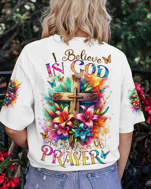 I Believe In God Lilies Women's All Over Print Shirt - Tlnz1711233, easychoo.com