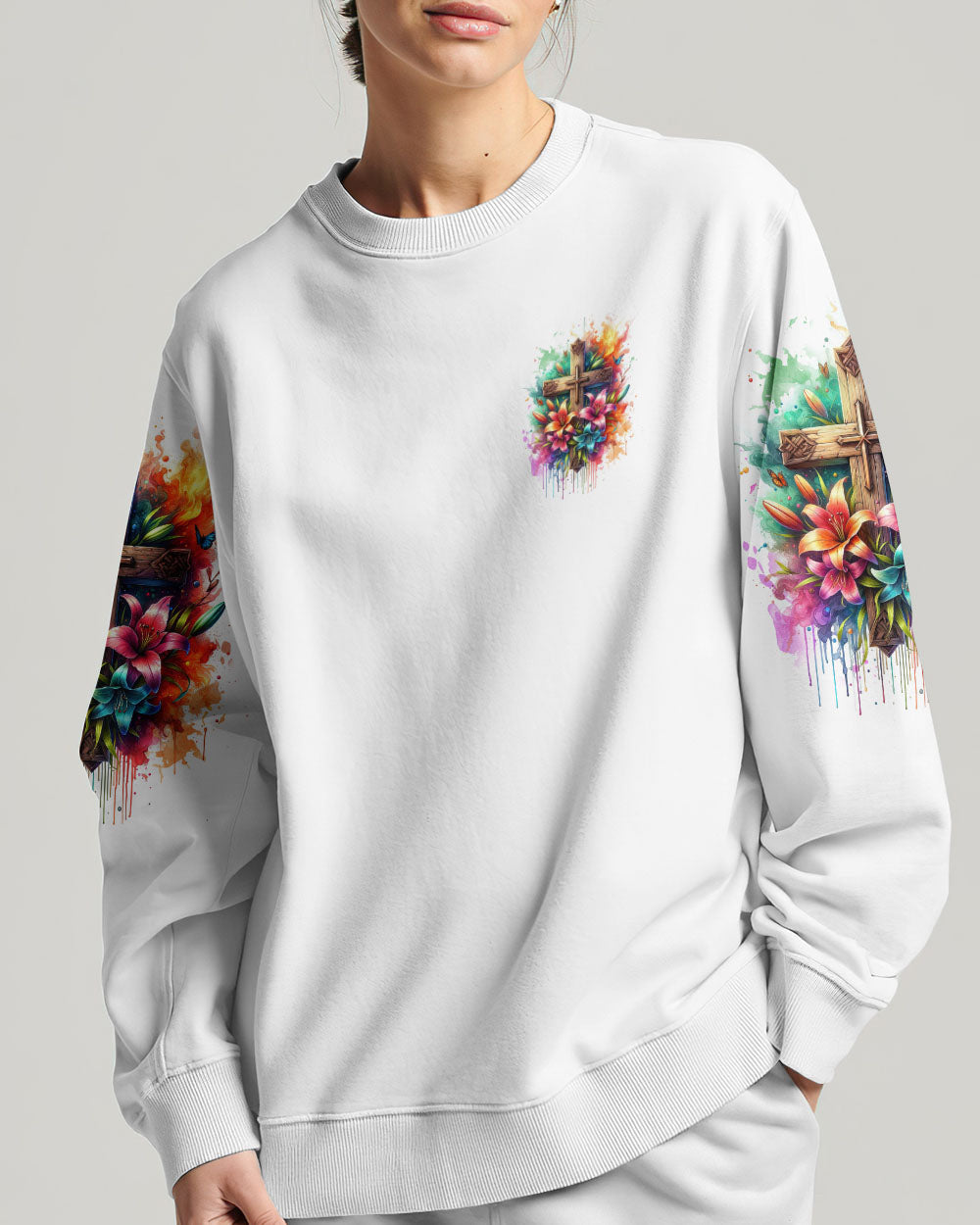 I Believe In God Lilies Women's All Over Print Shirt - Tlnz1711233, easychoo.com