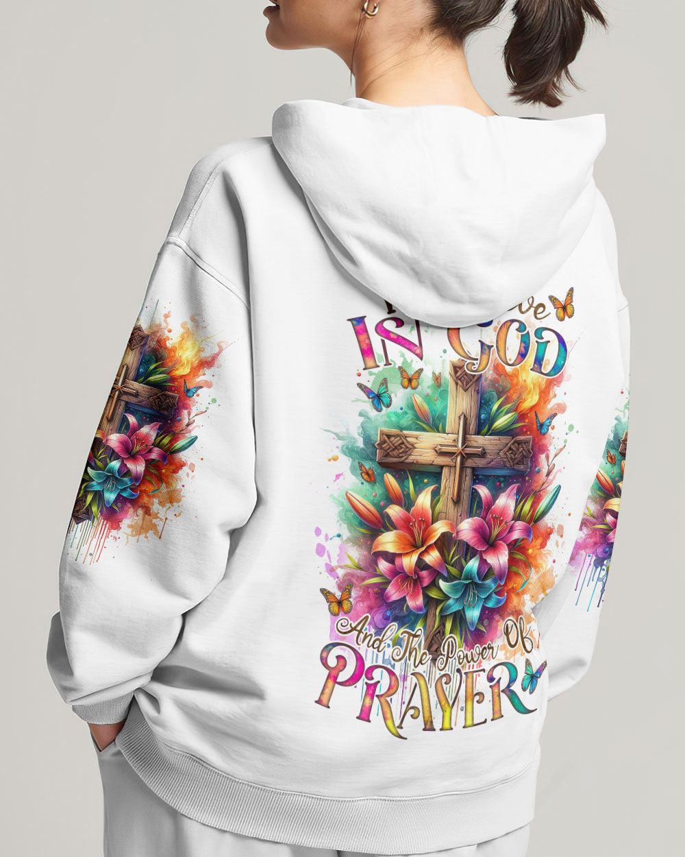 I Believe In God Lilies Women's All Over Print Shirt - Tlnz1711233, easychoo.com