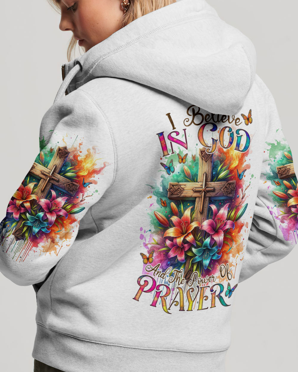 I Believe In God Lilies Women's All Over Print Shirt - Tlnz1711233, easychoo.com