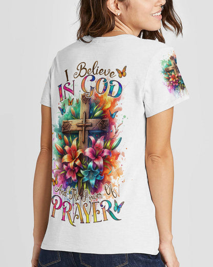 I Believe In God Lilies Women's All Over Print Shirt - Tlnz1711233, easychoo.com