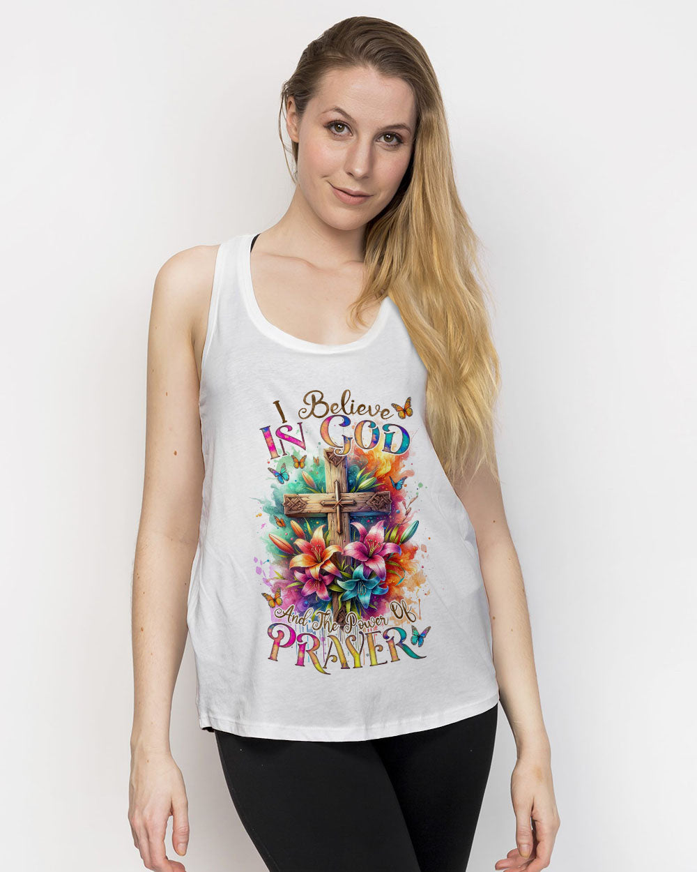 I Believe In God Lilies Women's All Over Print Shirt - Tlnz1711233, easychoo.com