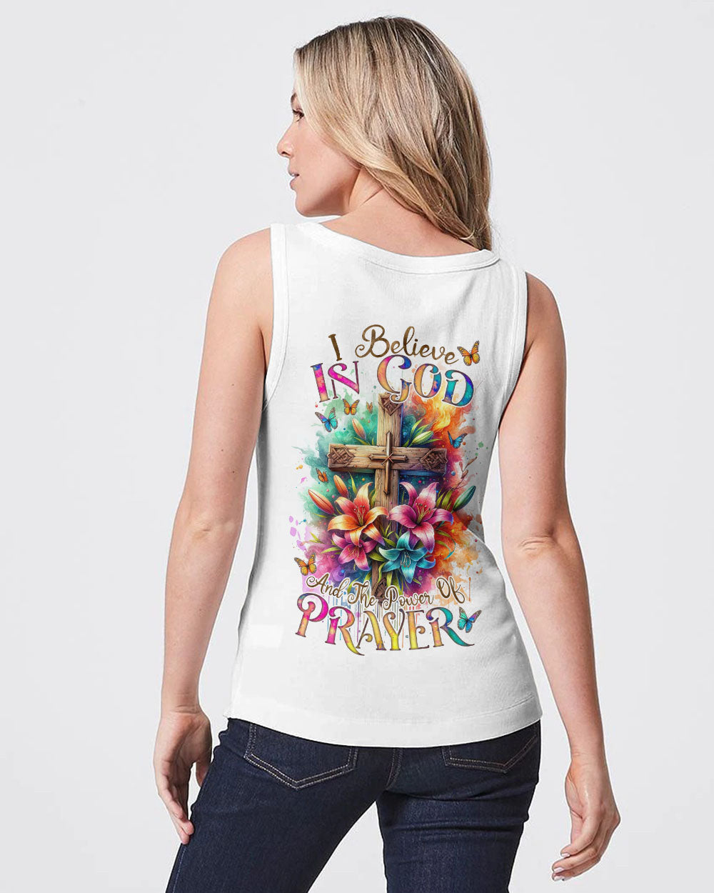 I Believe In God Lilies Women's All Over Print Shirt - Tlnz1711233, easychoo.com