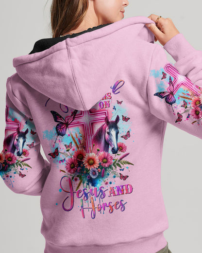 Runs On Jesus And Horses Women's All Over Print - Tltw1812233, easychoo.com