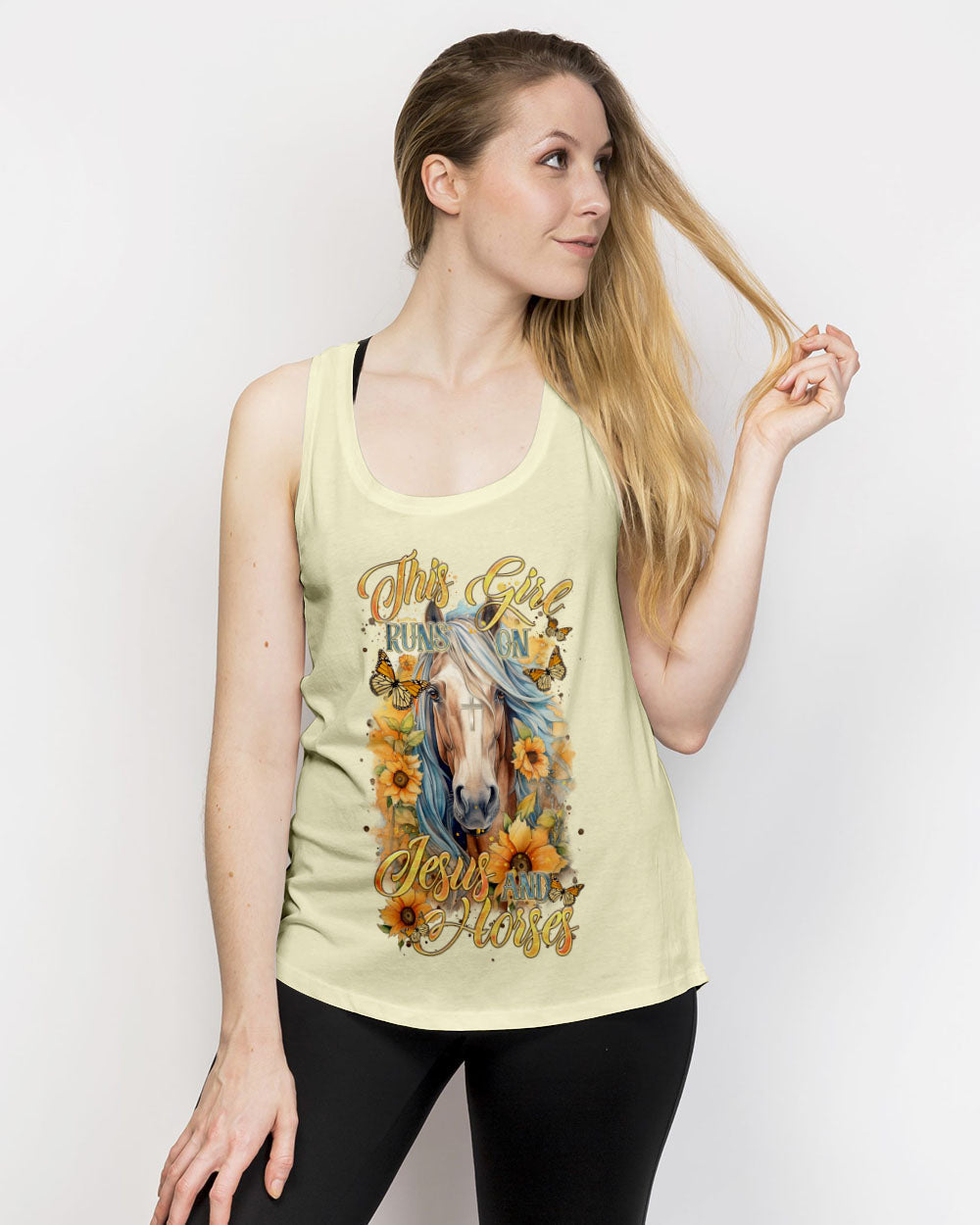 Runs On Jesus And Horses Women's All Over Print Shirt - Tltr0901241, easychoo.com