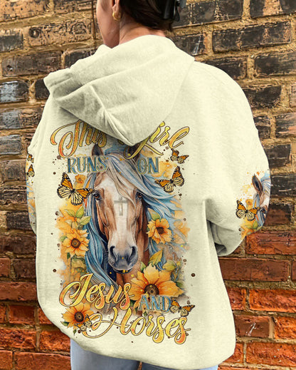Runs On Jesus And Horses Women's All Over Print Shirt - Tltr0901241, easychoo.com