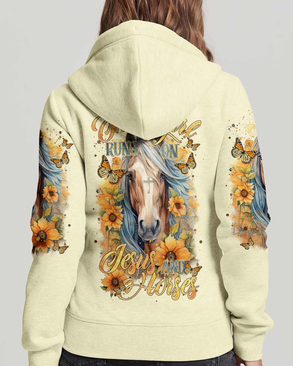 Runs On Jesus And Horses Women's All Over Print Shirt - Tltr0901241, easychoo.com