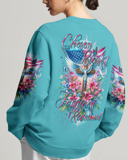 Chosen Blessed Forgiven Redeemed Women's All Over Print Shirt - Tytm3110233, easychoo.com