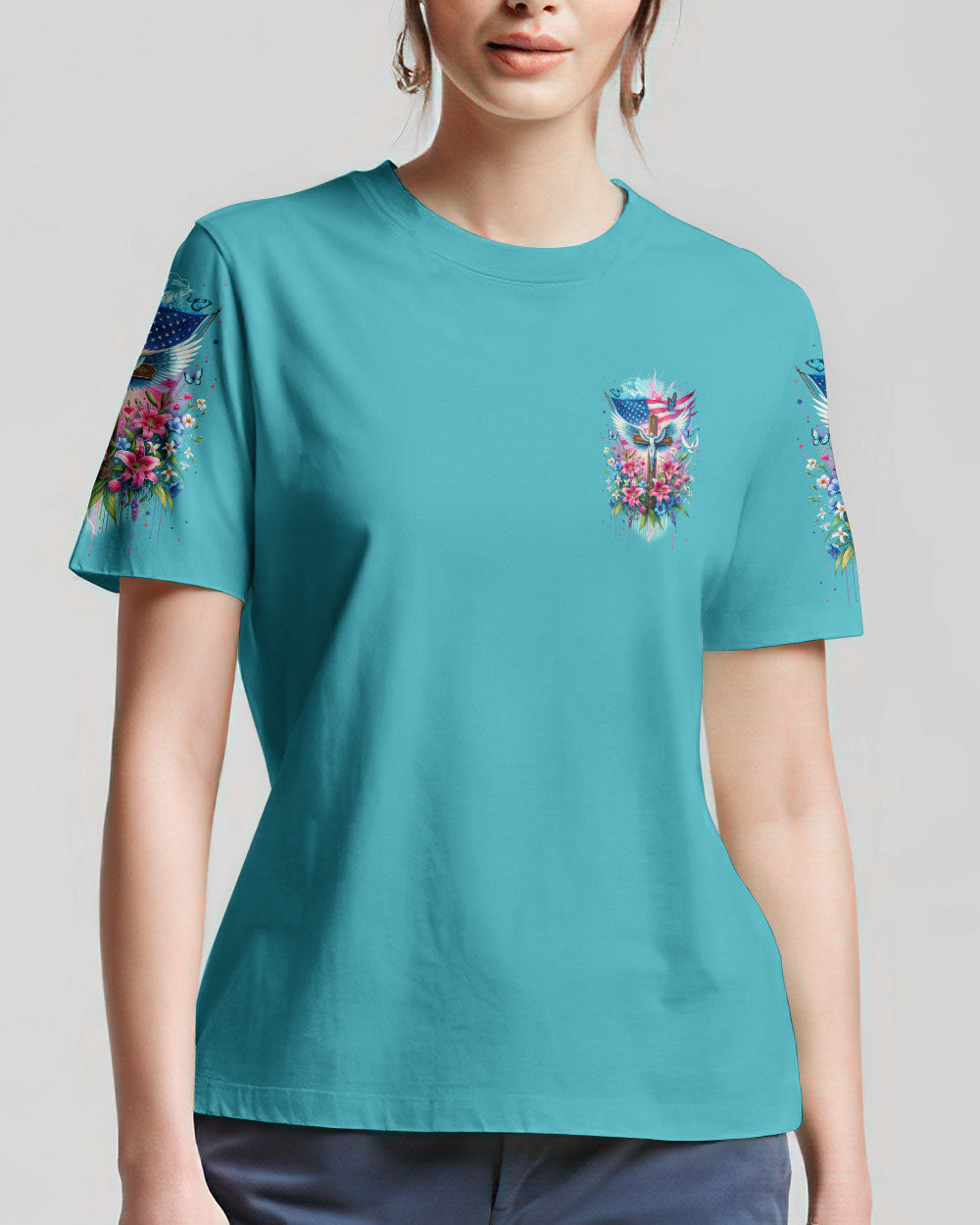 Chosen Blessed Forgiven Redeemed Women's All Over Print Shirt - Tytm3110233, easychoo.com