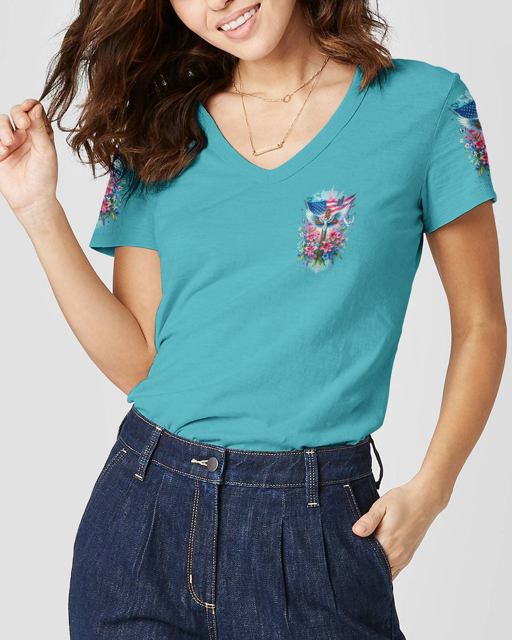 Chosen Blessed Forgiven Redeemed Women's All Over Print Shirt - Tytm3110233, easychoo.com