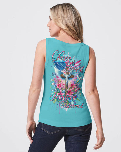 Chosen Blessed Forgiven Redeemed Women's All Over Print Shirt - Tytm3110233, easychoo.com