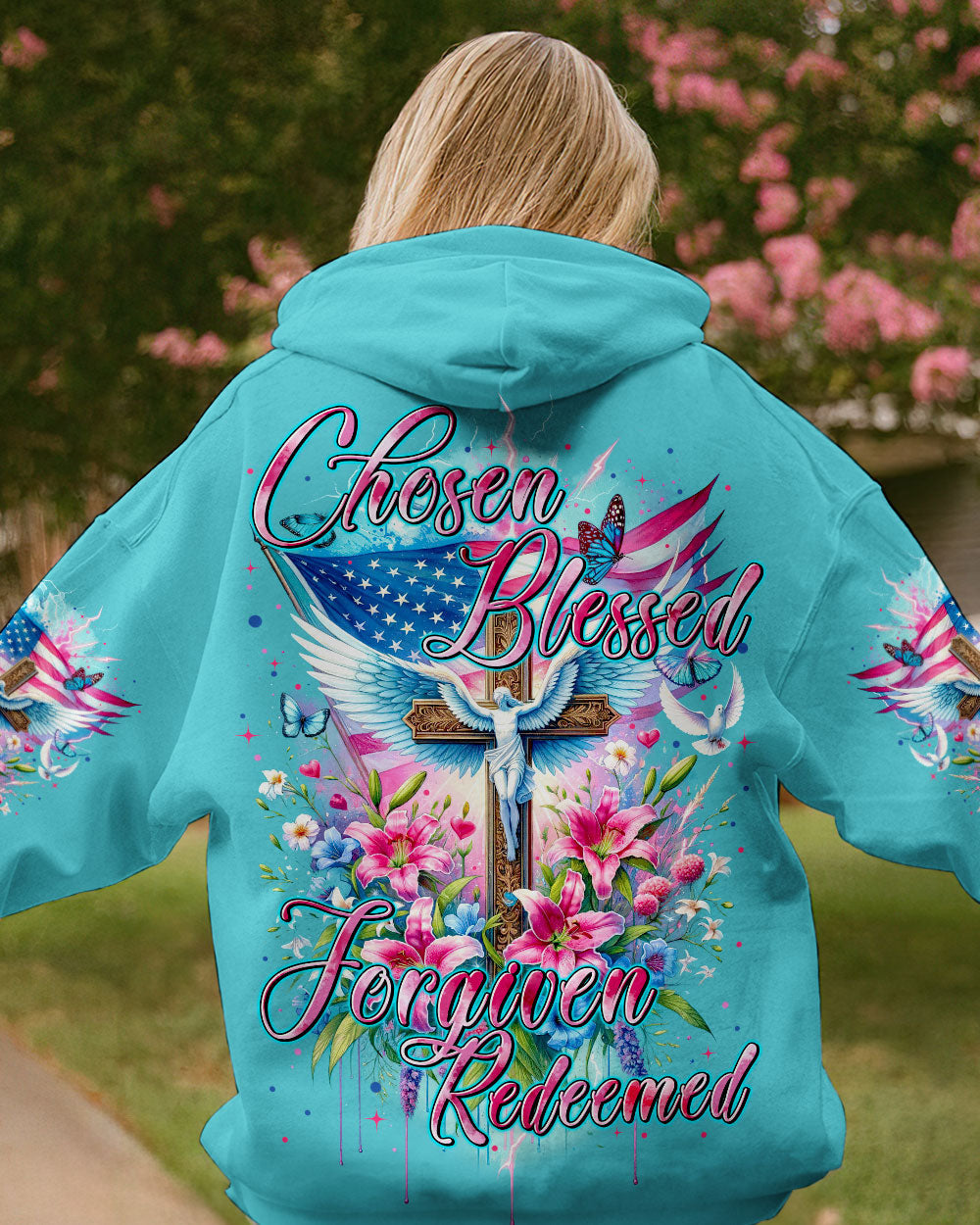 Chosen Blessed Forgiven Redeemed Women's All Over Print Shirt - Tytm3110233, easychoo.com