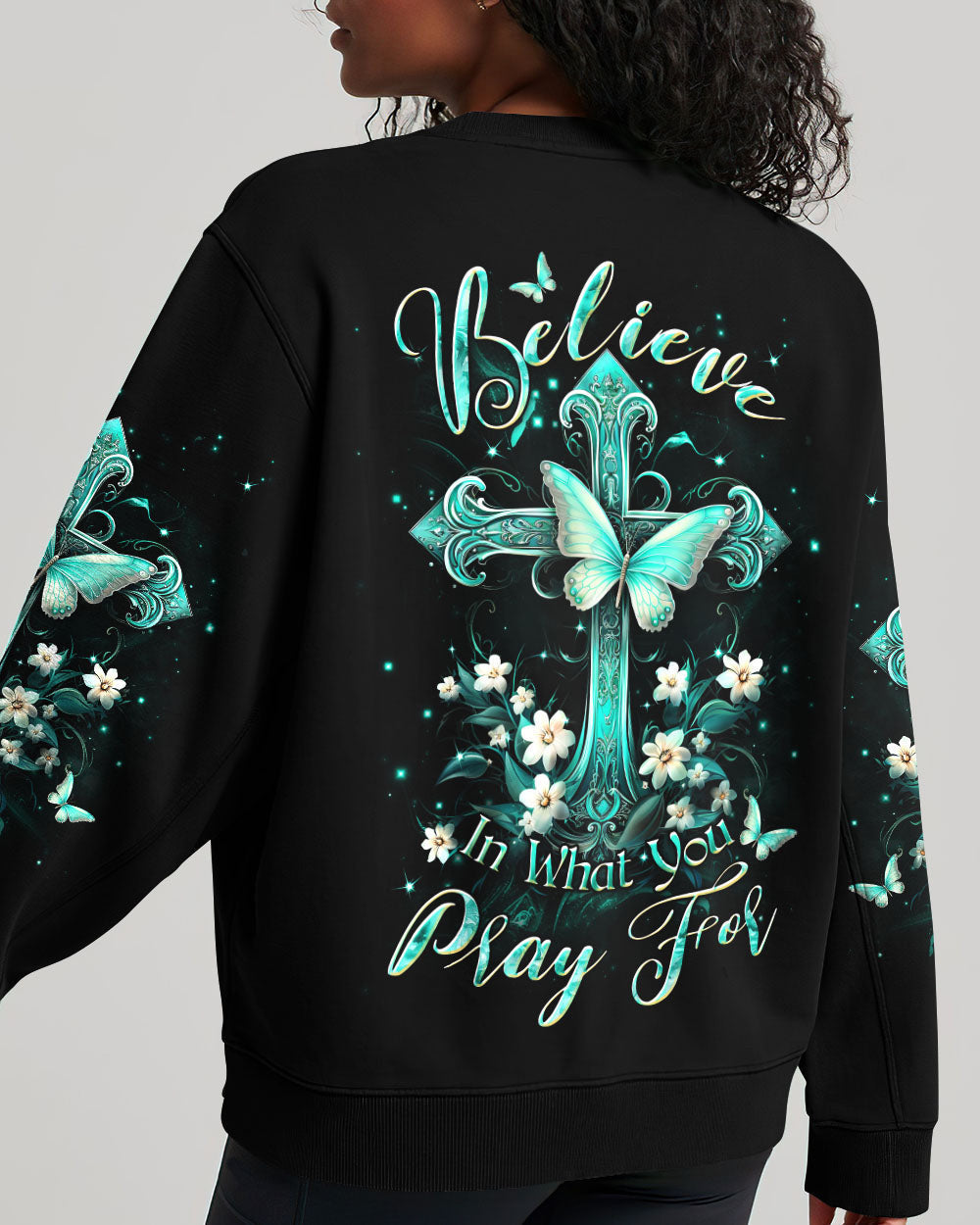 Believe In What You Pray For Women's All Over Print Shirt - Yhdu2111231, easychoo.com