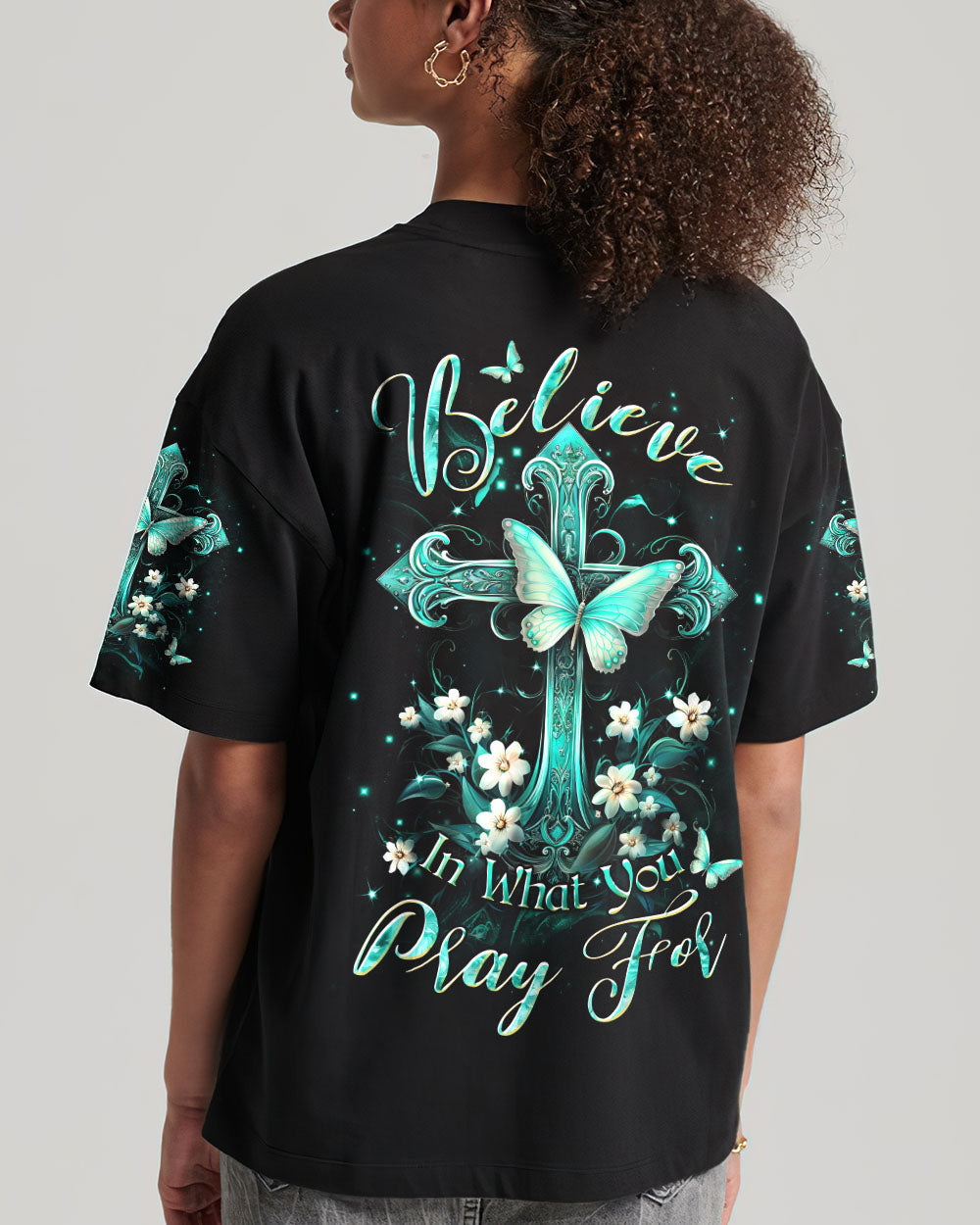 Believe In What You Pray For Women's All Over Print Shirt - Yhdu2111231, easychoo.com