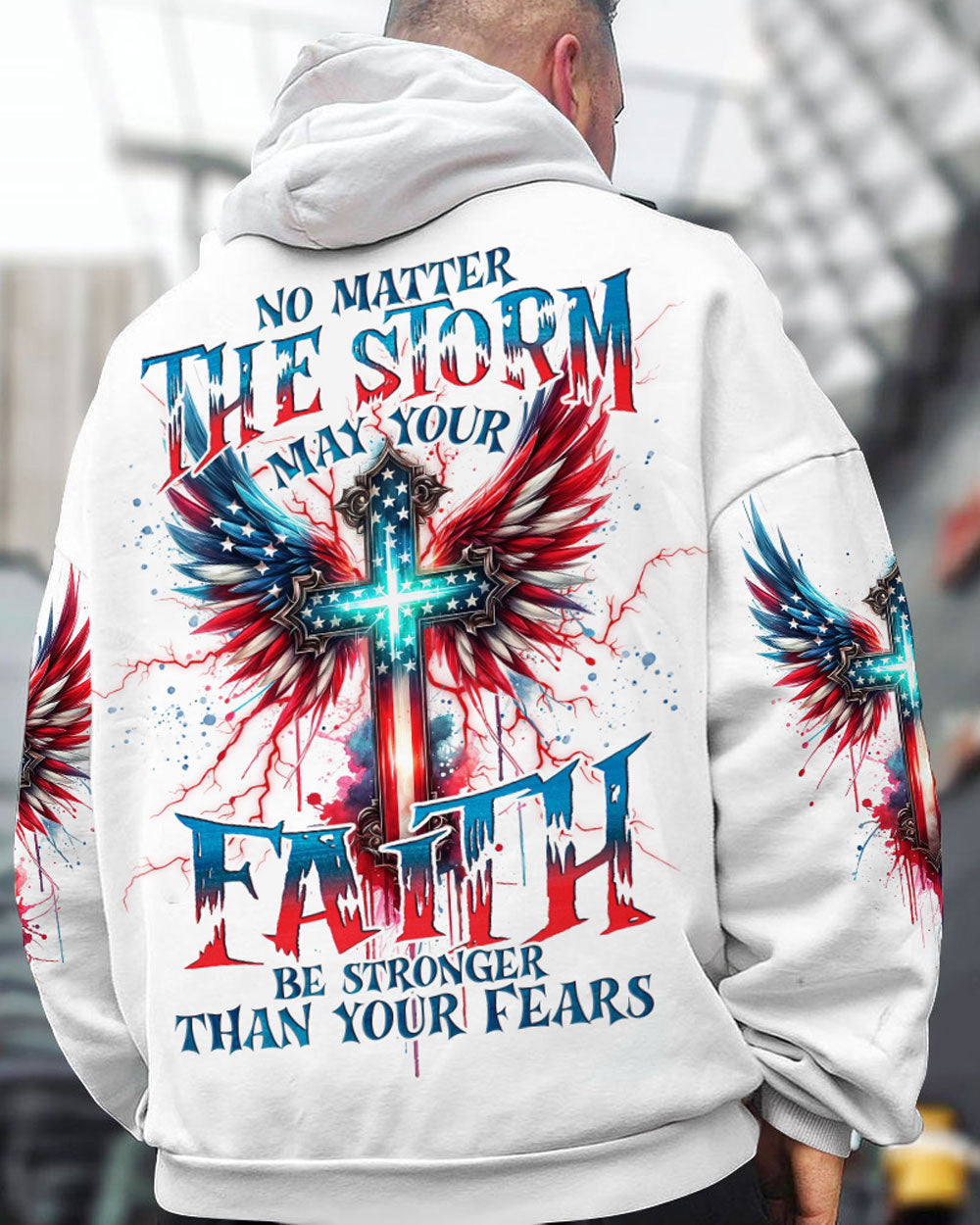 No Matter The Storm Cross Wings Men's All Over Print Shirt - Tlno1601243, easychoo.com