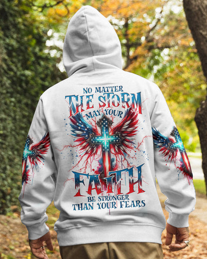 No Matter The Storm Cross Wings Men's All Over Print Shirt - Tlno1601243, easychoo.com