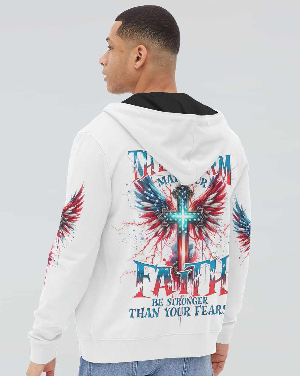 No Matter The Storm Cross Wings Men's All Over Print Shirt - Tlno1601243, easychoo.com