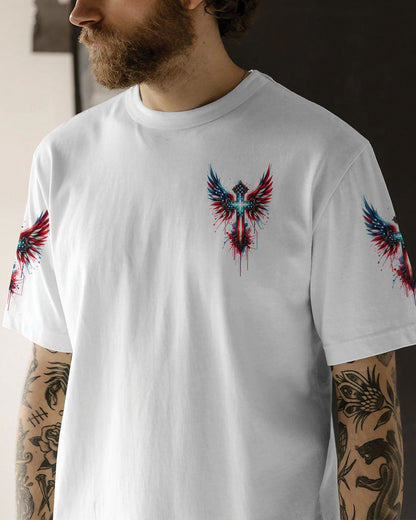 No Matter The Storm Cross Wings Men's All Over Print Shirt - Tlno1601243, easychoo.com