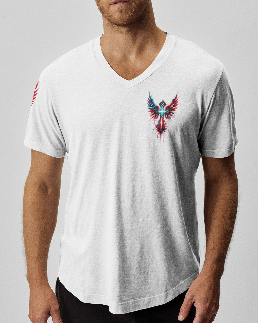 No Matter The Storm Cross Wings Men's All Over Print Shirt - Tlno1601243, easychoo.com