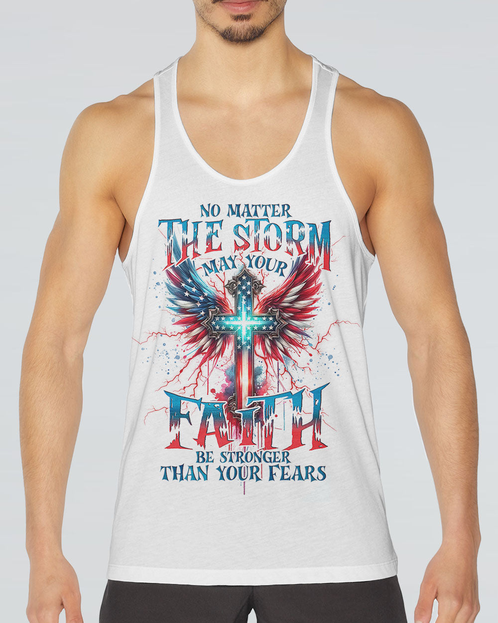 No Matter The Storm Cross Wings Men's All Over Print Shirt - Tlno1601243, easychoo.com