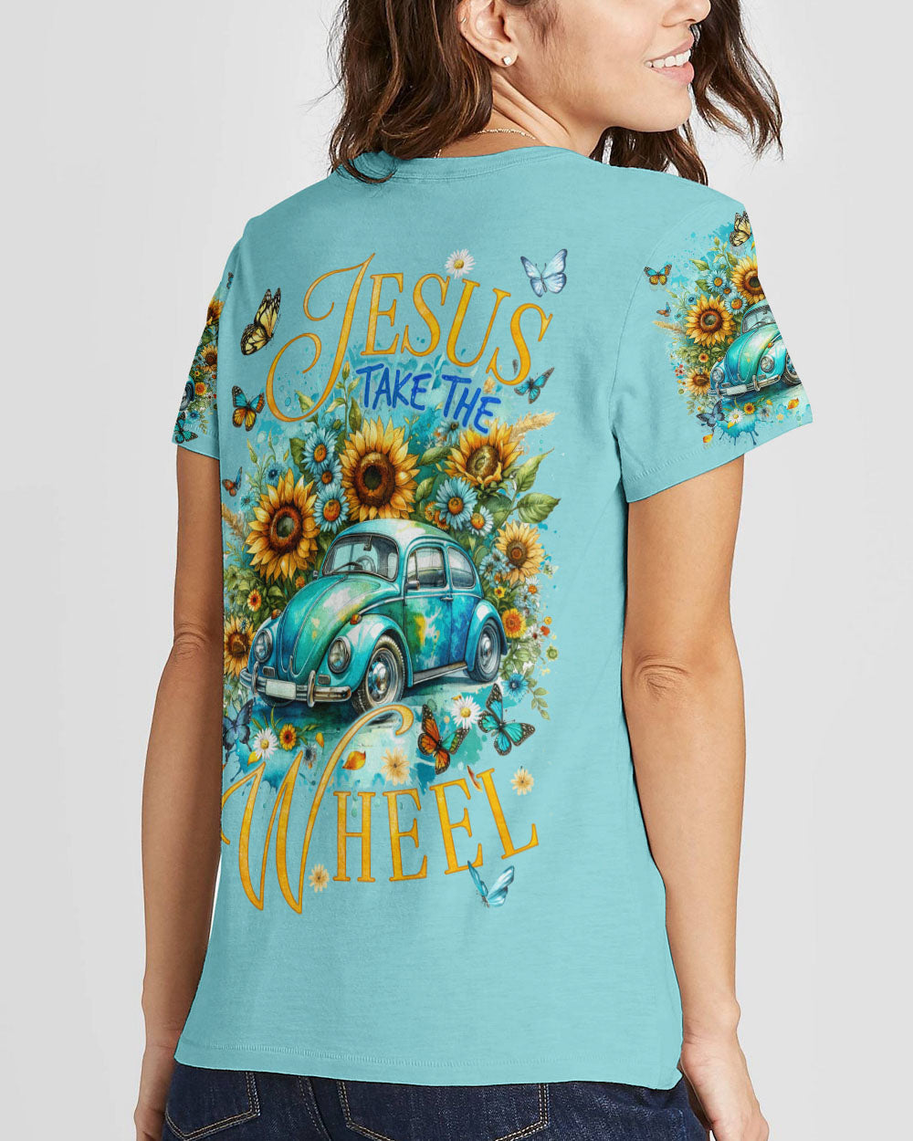 Jesus Take The Wheel Women's All Over Print Shirt - Tyqy1811235, easychoo.com