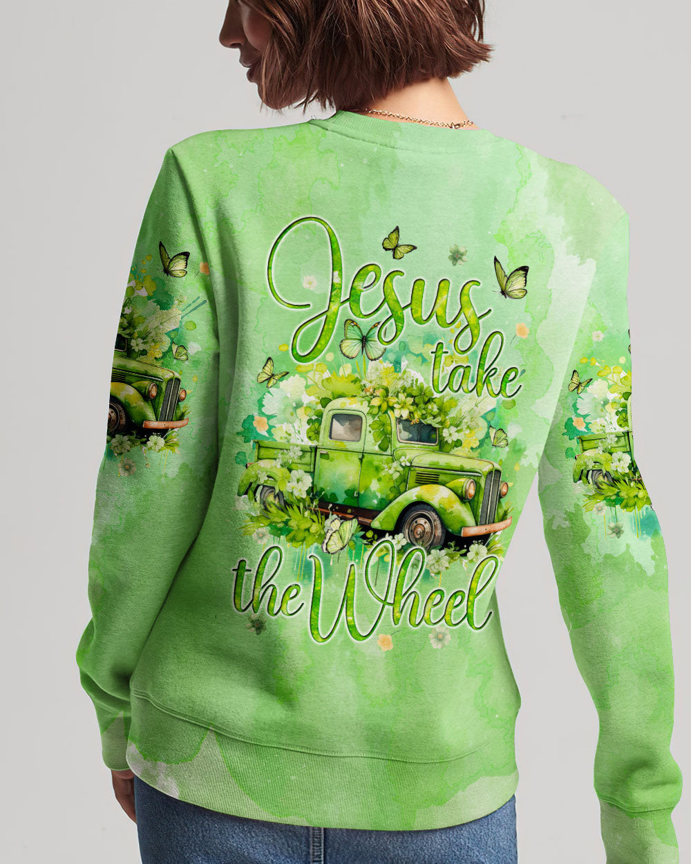 Jesus Take The Wheel Women's All Over Print Shirt - Tyqy0501243, easychoo.com