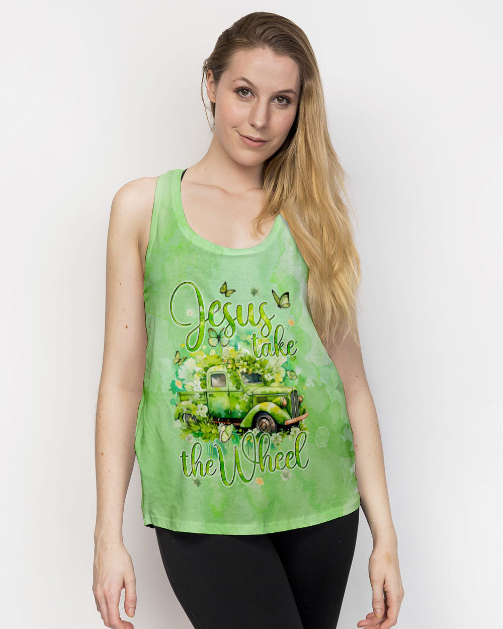 Jesus Take The Wheel Women's All Over Print Shirt - Tyqy0501243, easychoo.com