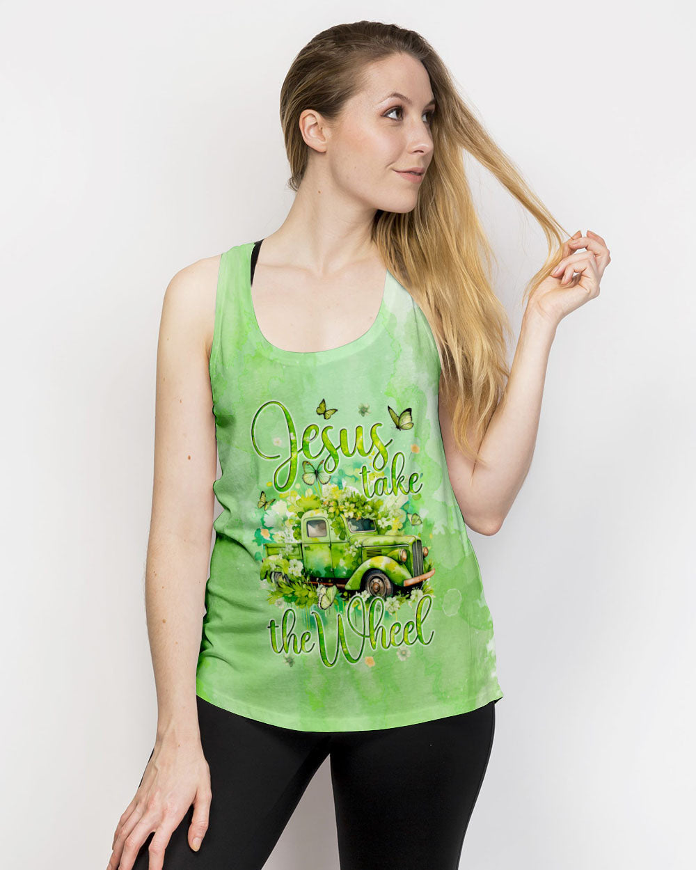 Jesus Take The Wheel Women's All Over Print Shirt - Tyqy0501243, easychoo.com