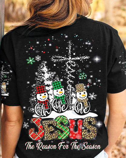 Jesus Is The Reason For The Season Christmas Women's All Over Print Shirt - Yhdu111234, easychoo.com