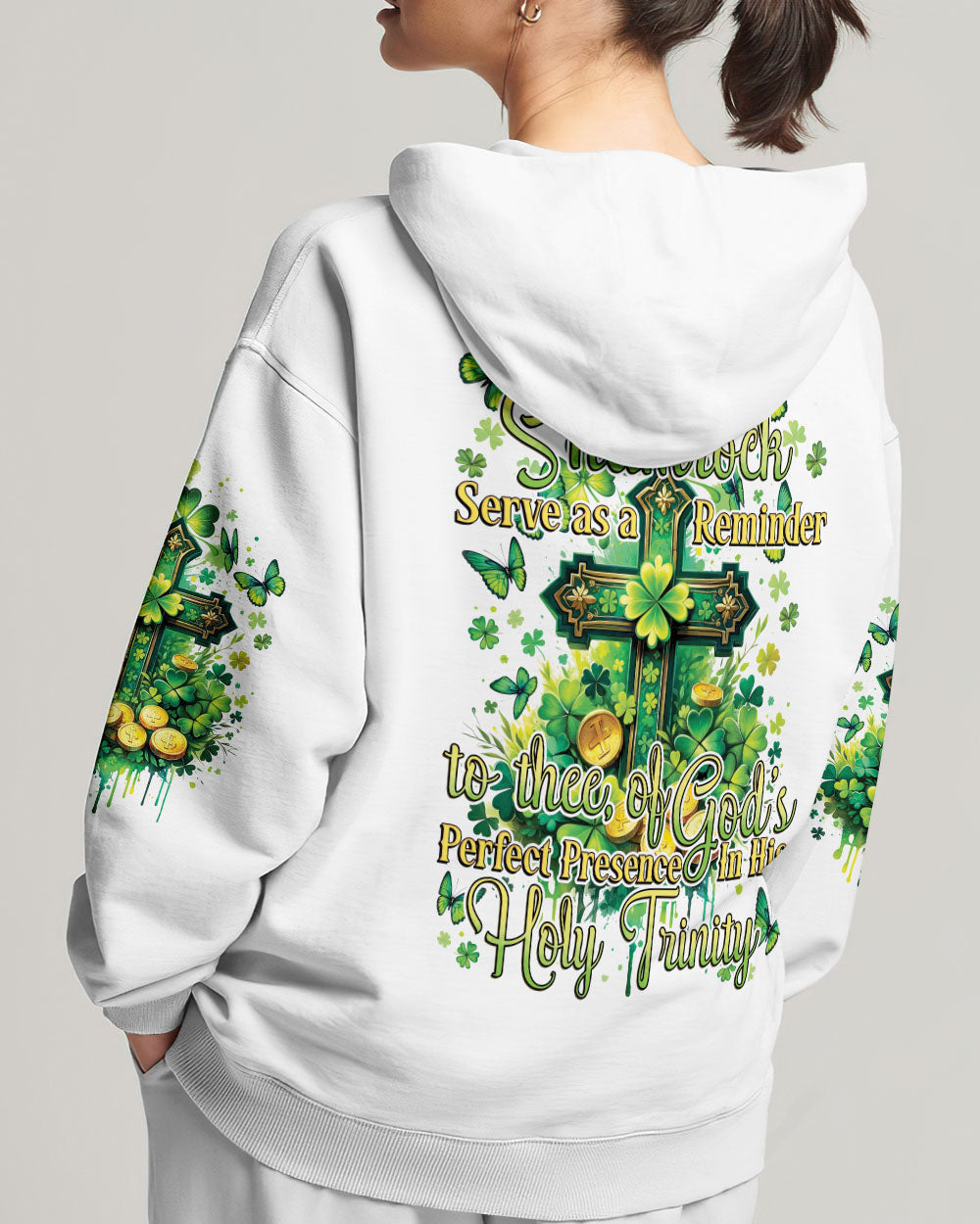 God's Perfect Presence Patrick's Day Women's All Over Print Shirt - Tytd1501241, easychoo.com