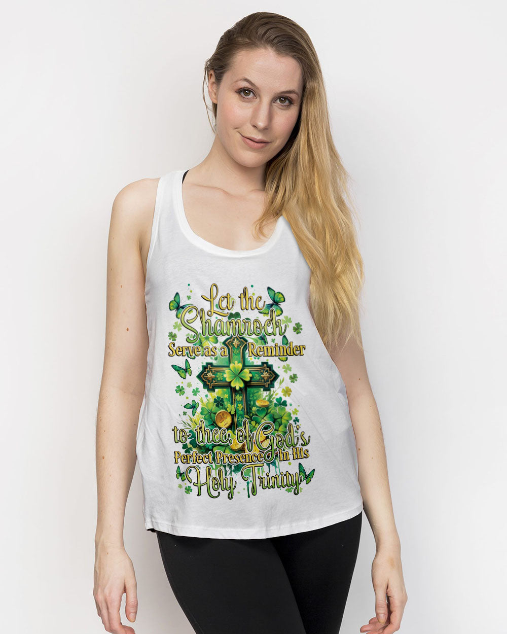 God's Perfect Presence Patrick's Day Women's All Over Print Shirt - Tytd1501241, easychoo.com