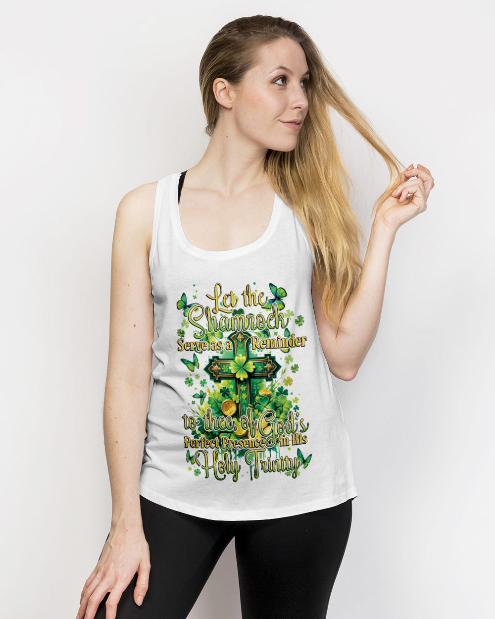 God's Perfect Presence Patrick's Day Women's All Over Print Shirt - Tytd1501241, easychoo.com