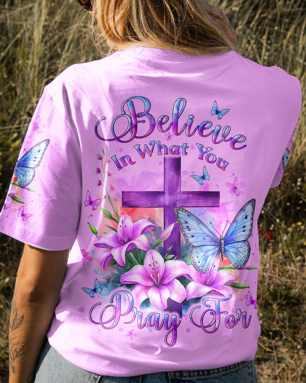 Believe In What You Pray For Women's All Over Print Shirt - Yhlt2011233, easychoo.com