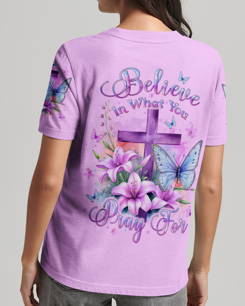 Believe In What You Pray For Women's All Over Print Shirt - Yhlt2011233, easychoo.com