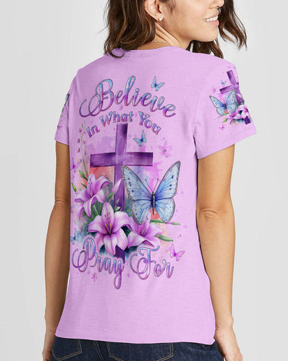 Believe In What You Pray For Women's All Over Print Shirt - Yhlt2011233, easychoo.com