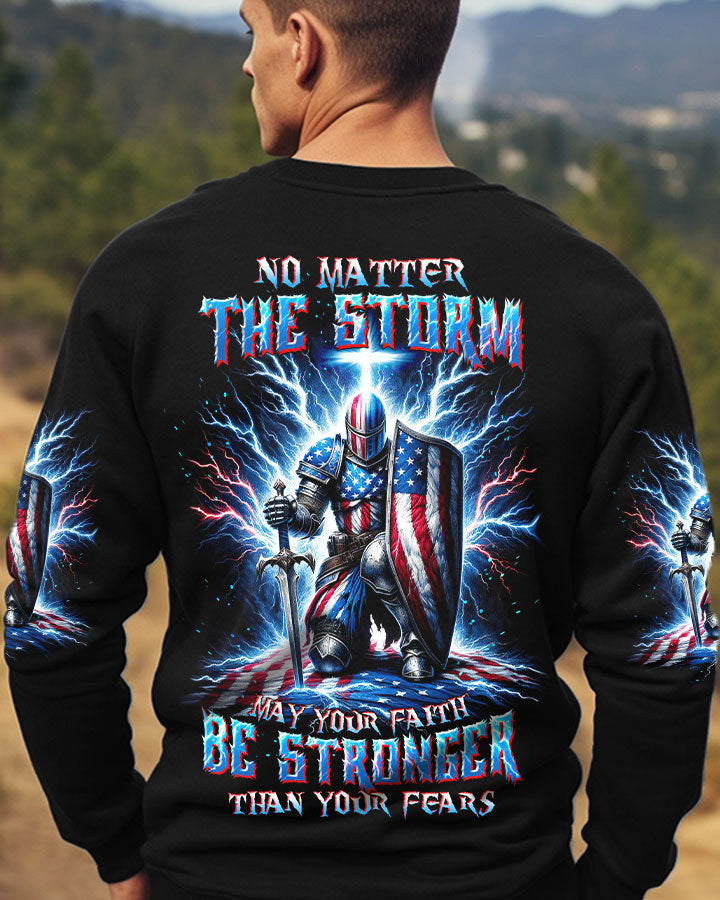 No Matter The Storm Warrior Men's All Over Print Shirt - Tltw1512233, easychoo.com