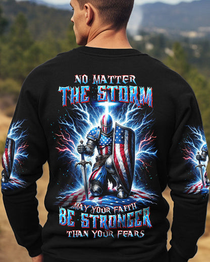 No Matter The Storm Warrior Men's All Over Print Shirt - Tltw1512233, easychoo.com
