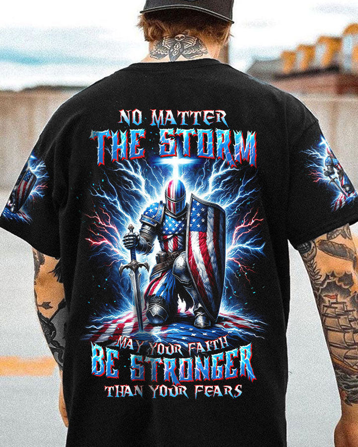 No Matter The Storm Warrior Men's All Over Print Shirt - Tltw1512233, easychoo.com