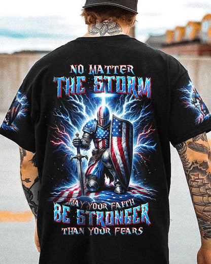 No Matter The Storm Warrior Men's All Over Print Shirt - Tltw1512233, easychoo.com