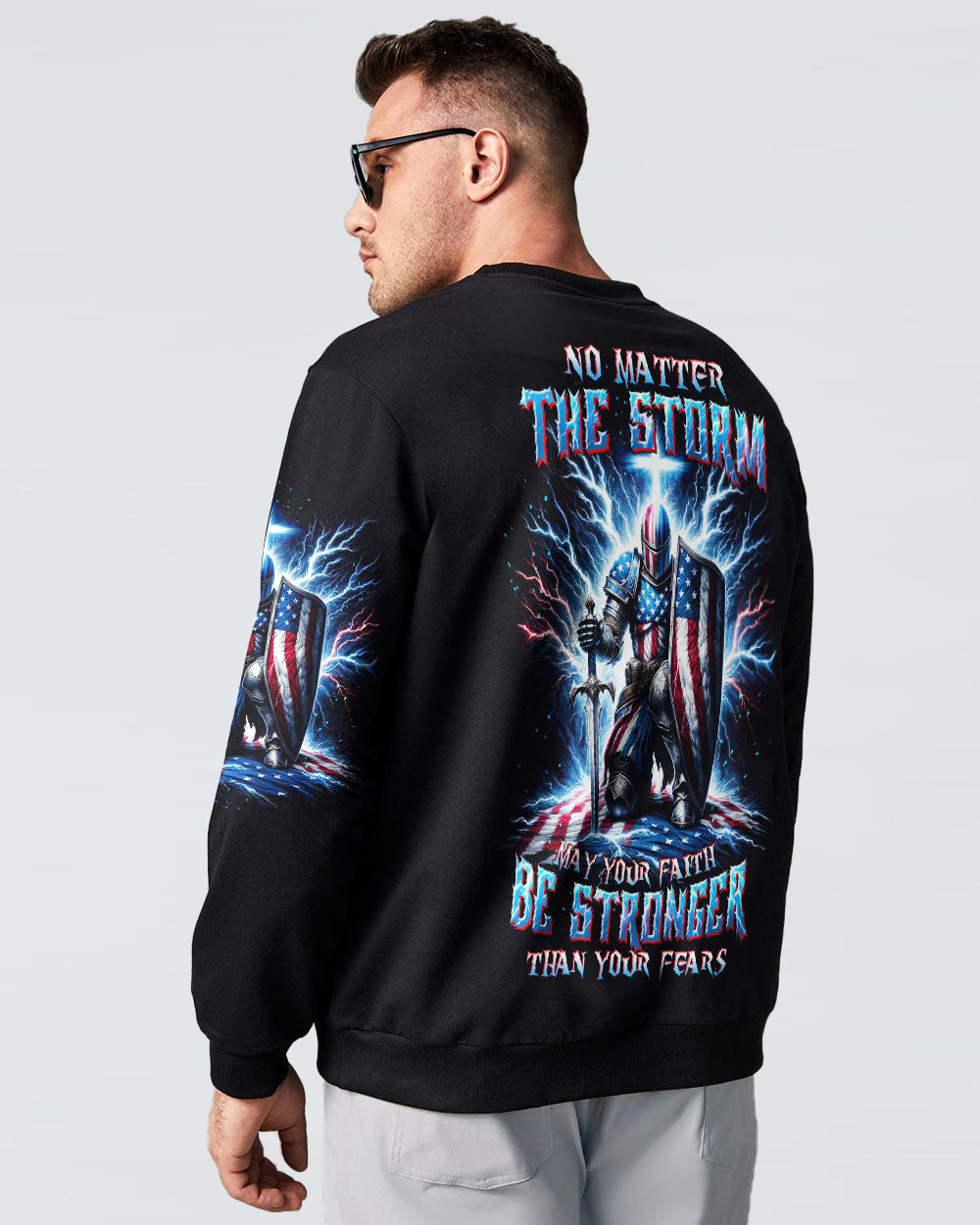 No Matter The Storm Warrior Men's All Over Print Shirt - Tltw1512233, easychoo.com