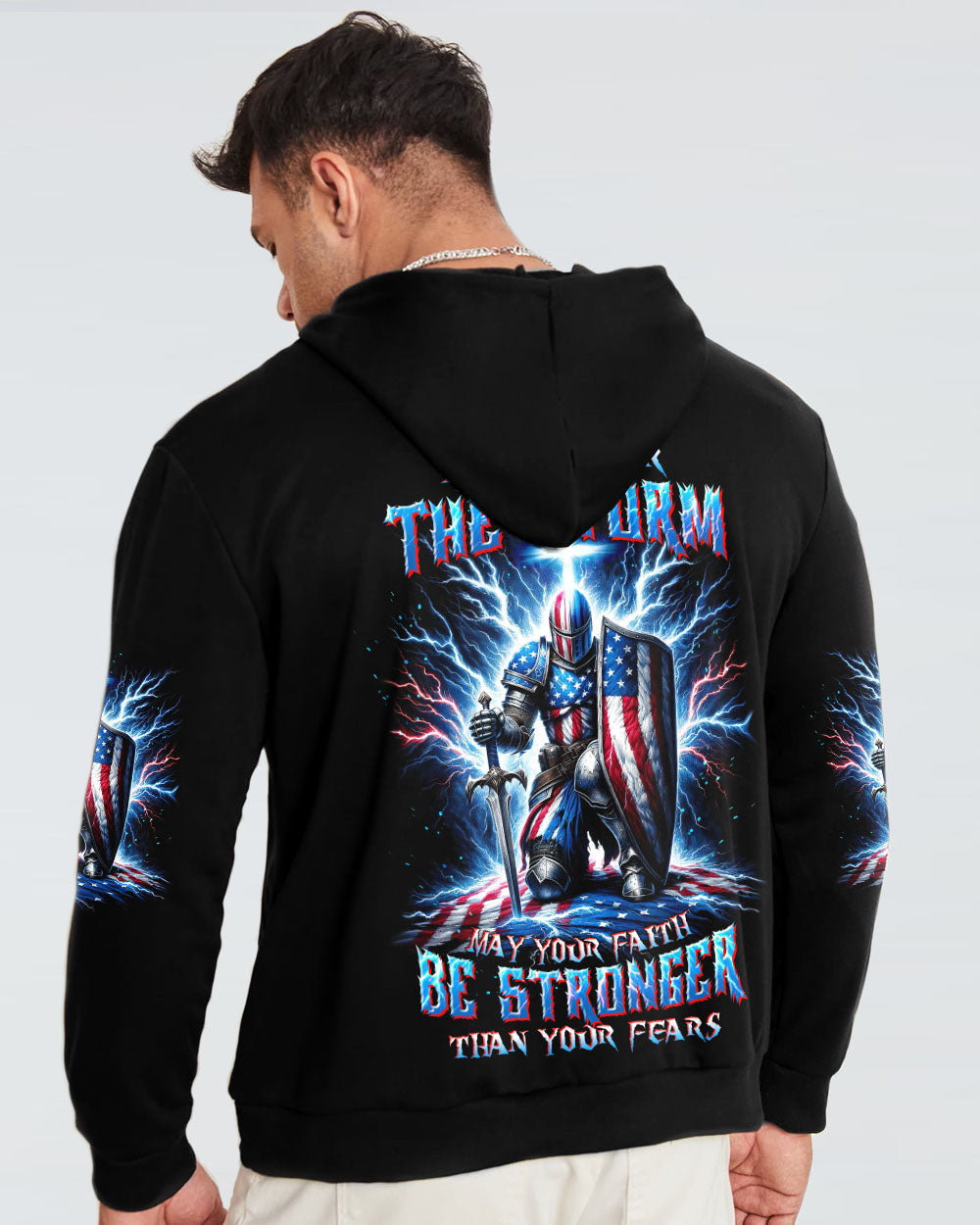 No Matter The Storm Warrior Men's All Over Print Shirt - Tltw1512233, easychoo.com