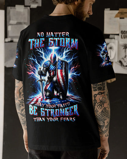 No Matter The Storm Warrior Men's All Over Print Shirt - Tltw1512233, easychoo.com