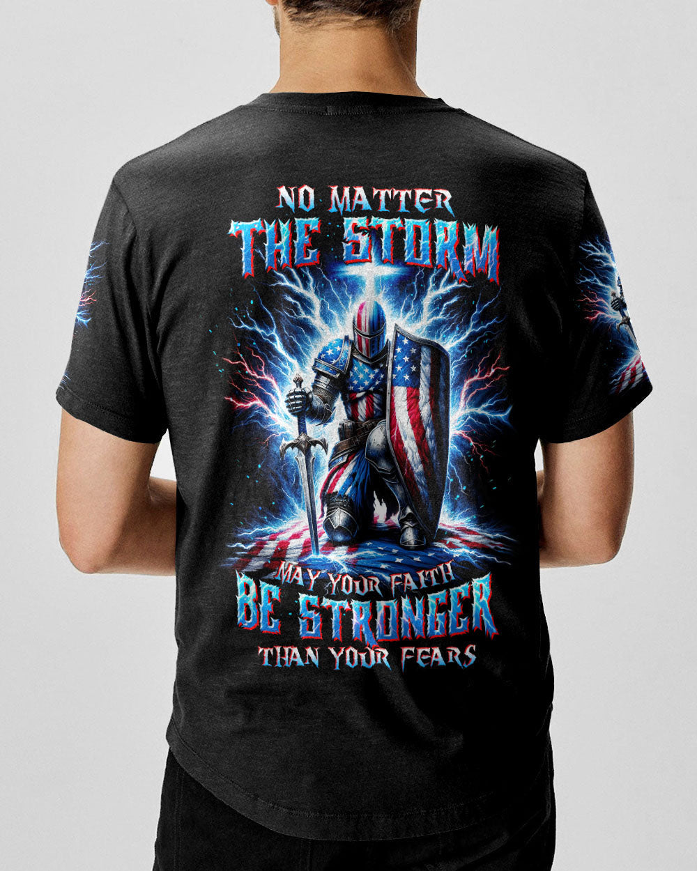 No Matter The Storm Warrior Men's All Over Print Shirt - Tltw1512233, easychoo.com