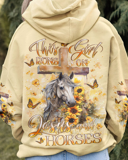 Runs On Jesus And Horses Women's All Over Print - Yhlt2612232, easychoo.com