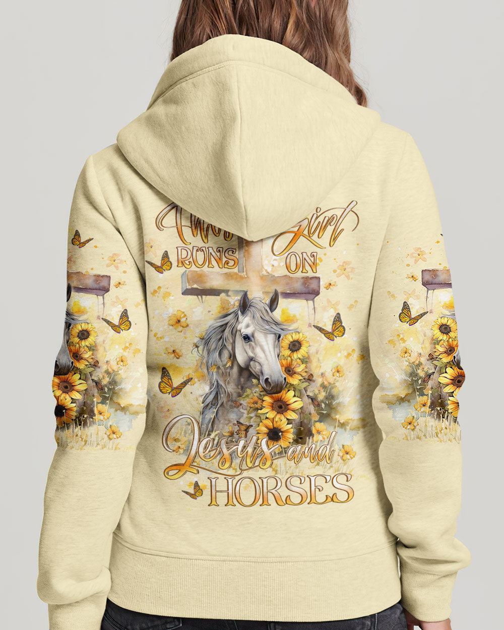 Runs On Jesus And Horses Women's All Over Print - Yhlt2612232, easychoo.com