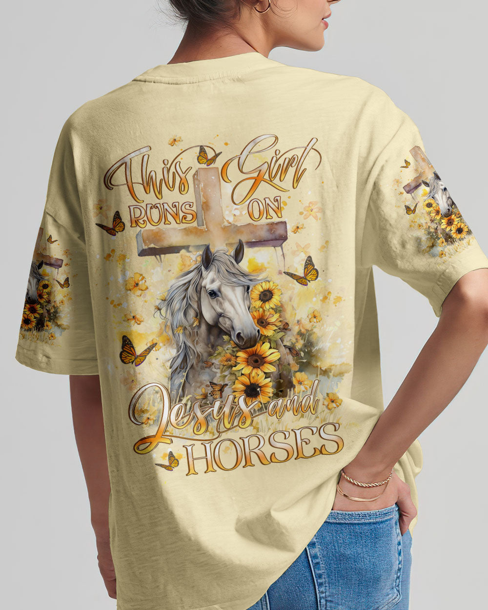 Runs On Jesus And Horses Women's All Over Print - Yhlt2612232, easychoo.com