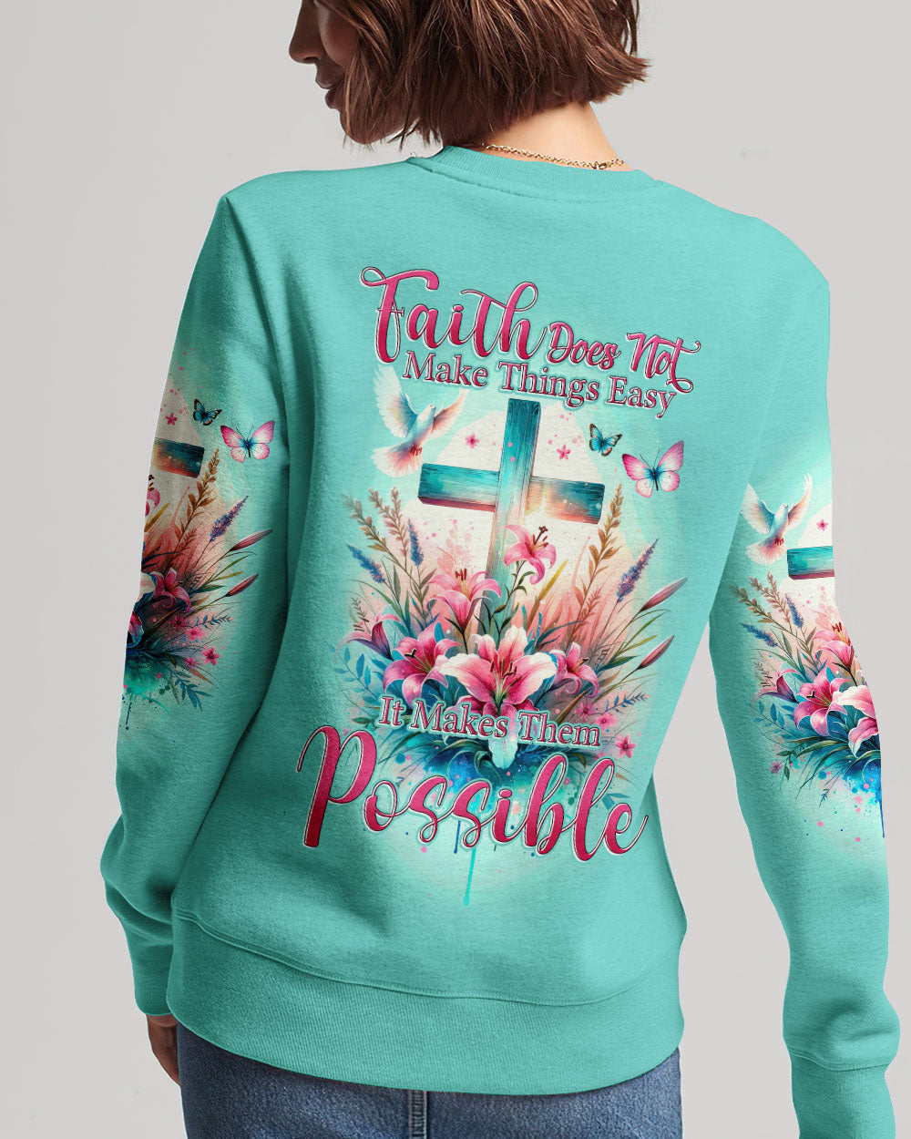 Faith Does Not Make Things Easy Women's All Over Print Shirt - Tytd2810231, easychoo.com