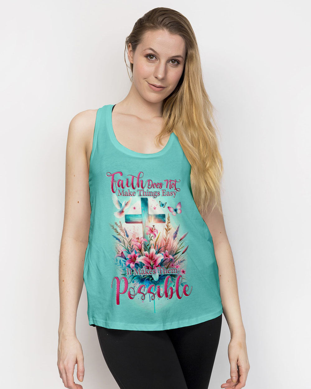 Faith Does Not Make Things Easy Women's All Over Print Shirt - Tytd2810231, easychoo.com